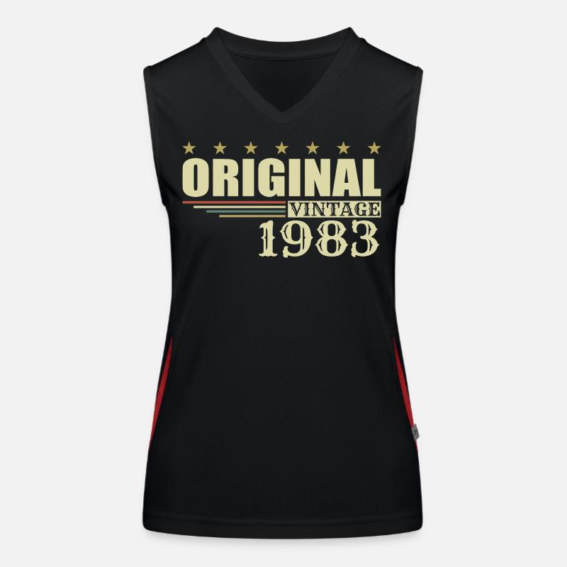 1983 birthday 1983 Women's Functional Contrast Tank Top