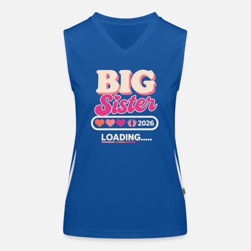 Große Schwester Loading 2026 Funktionelles Kontrast-Tank Top für Frauen