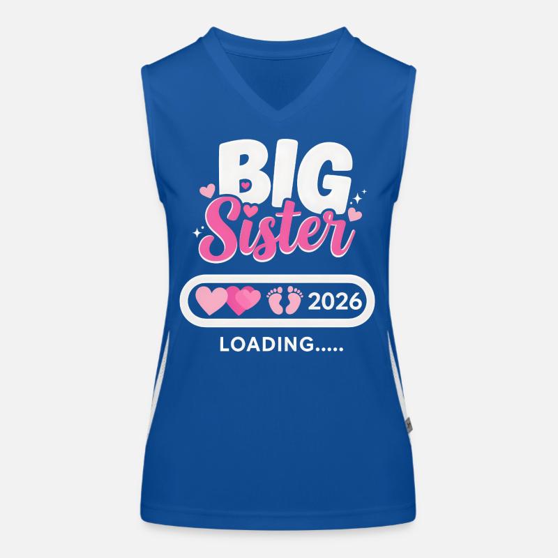 Große Schwester Loading 2026 | Ankündigung Shirt Funktionelles Kontrast-Tank Top für Frauen