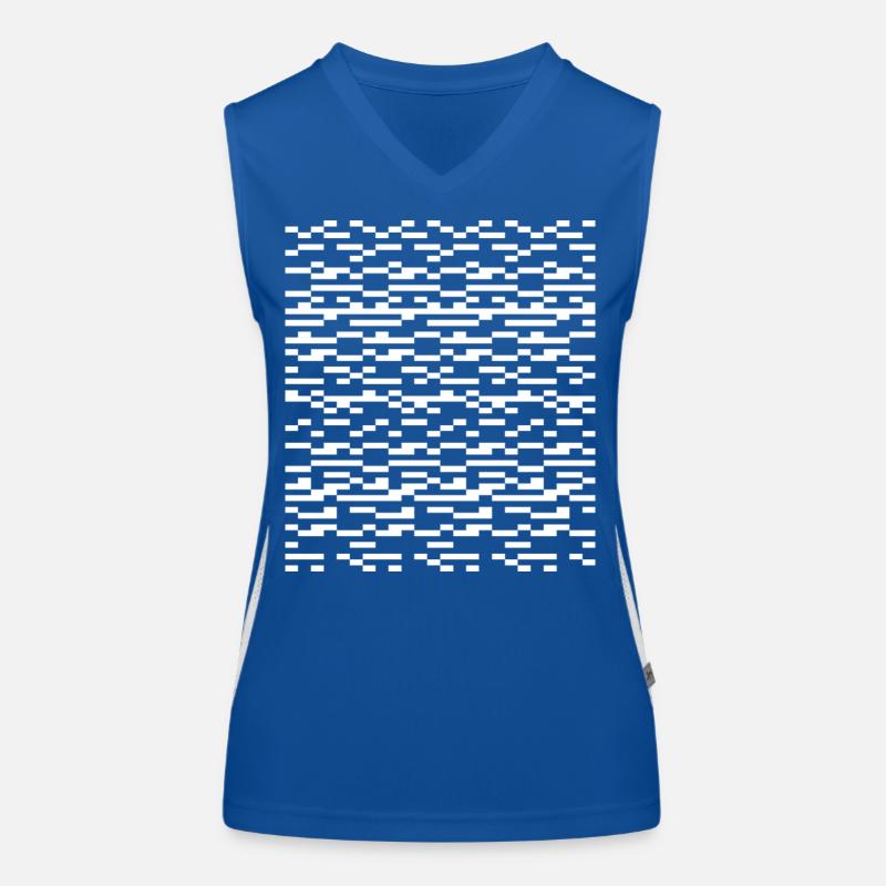 Glitch Grid Monochromes Muster Funktionelles Kontrast-Tank Top für Frauen