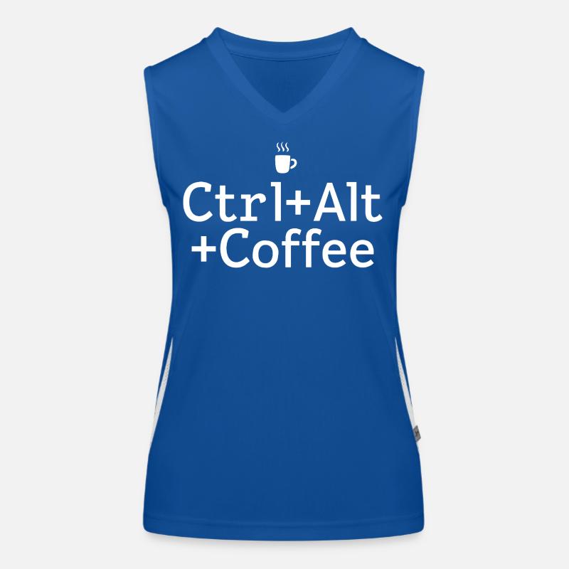 Kaffee-pause Ctrl-Alt-Café Débardeur respirant contrasté Femme