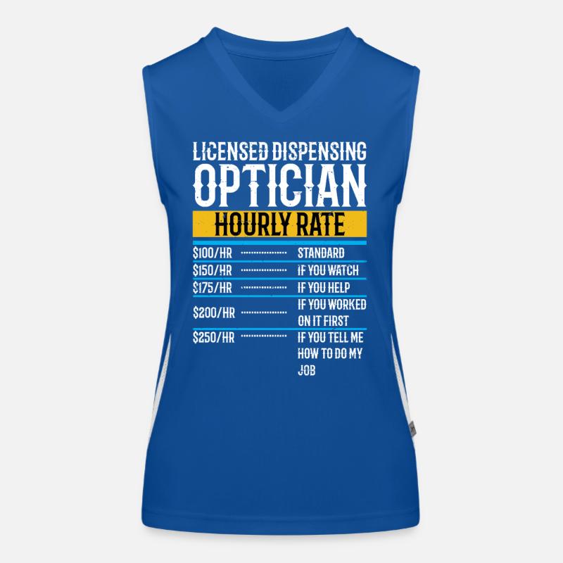 Lizenzierter Optiker Vintage Stundensatz Funktionelles Kontrast-Tank Top für Frauen