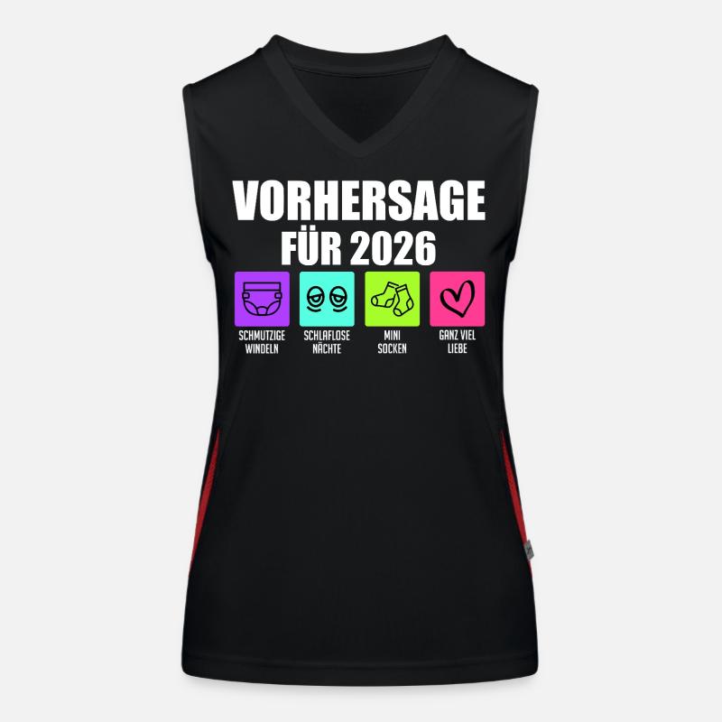 Soon Mom PREDICTION 2026 Funny Women's Functional Contrast Tank Top