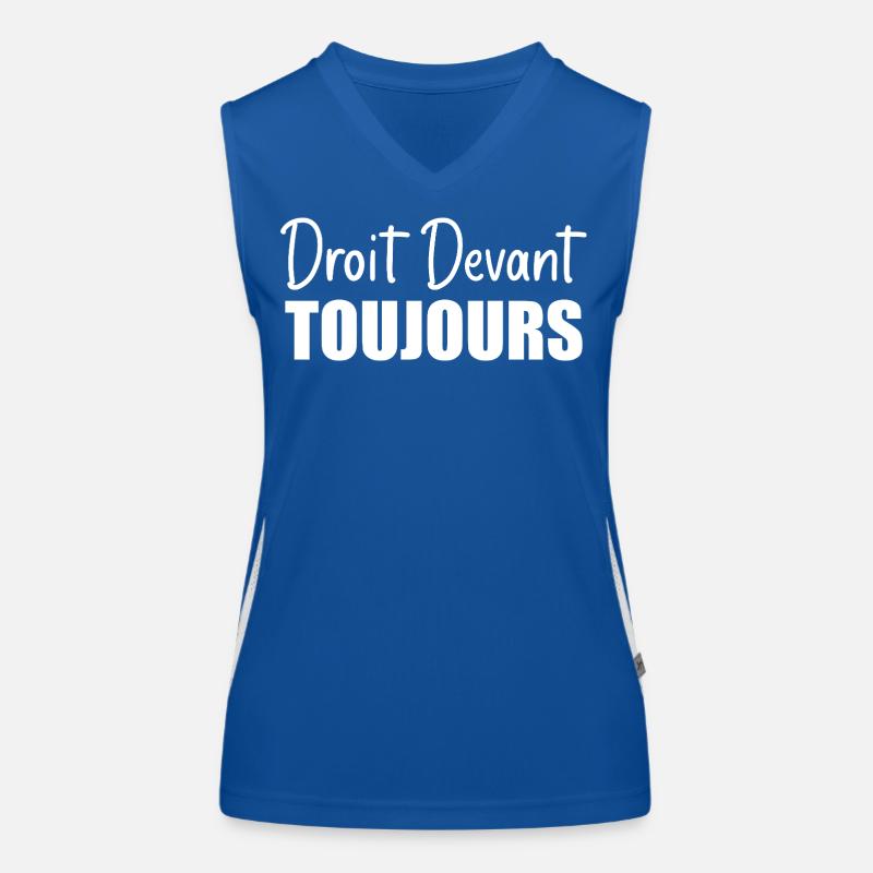 Droit devant, toujours. Débardeur respirant contrasté Femme