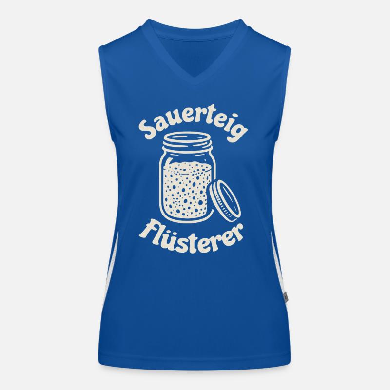 Sauerteig Flüsterer Spruch Funktionelles Kontrast-Tank Top für Frauen