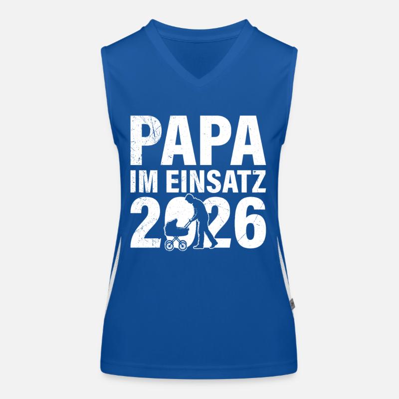 Paternité PAPA EN ACTION 2026 DRÔLE Débardeur respirant contrasté Femme