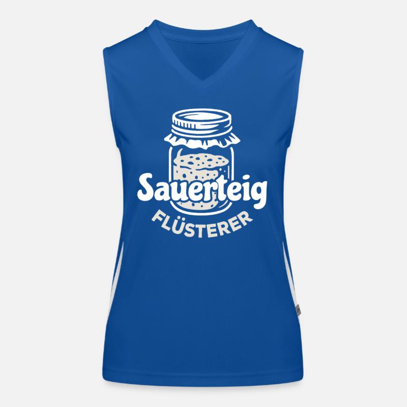 Sauerteig Flüsterer Spruch Funktionelles Kontrast-Tank Top für Frauen