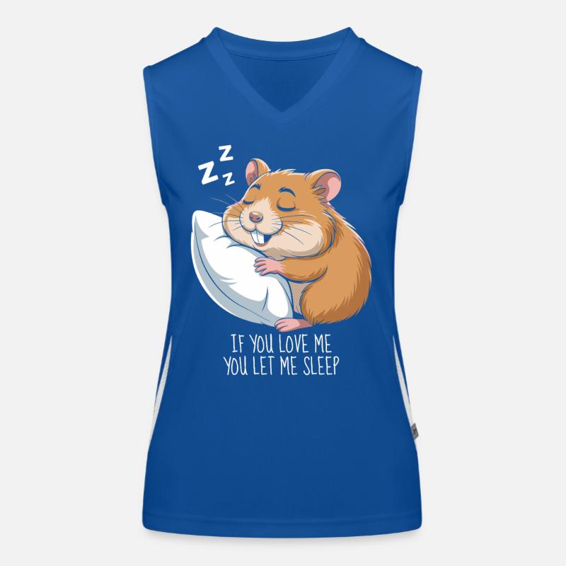 Hamster Schlafen Funktionelles Kontrast-Tank Top für Frauen