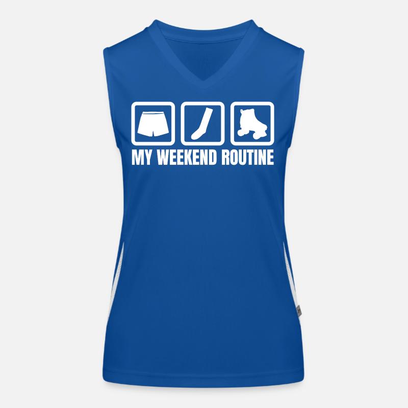 Meine Wochenendroutine Funktionelles Kontrast-Tank Top für Frauen