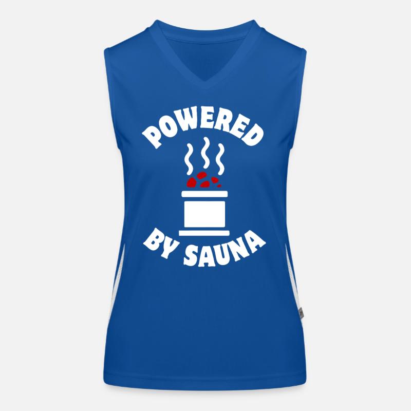 Propulsé par Sauna - Saunieren - Spruch Débardeur respirant contrasté Femme