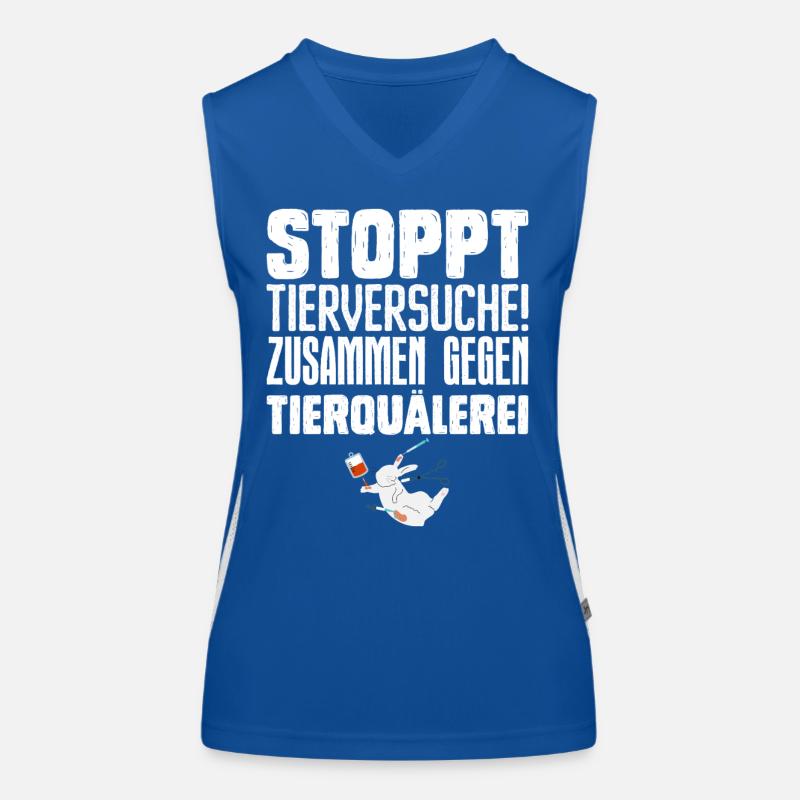 Animal protection STOP ANIMAL TESTING TOGETHER AGAINST Women's Functional Contrast Tank Top