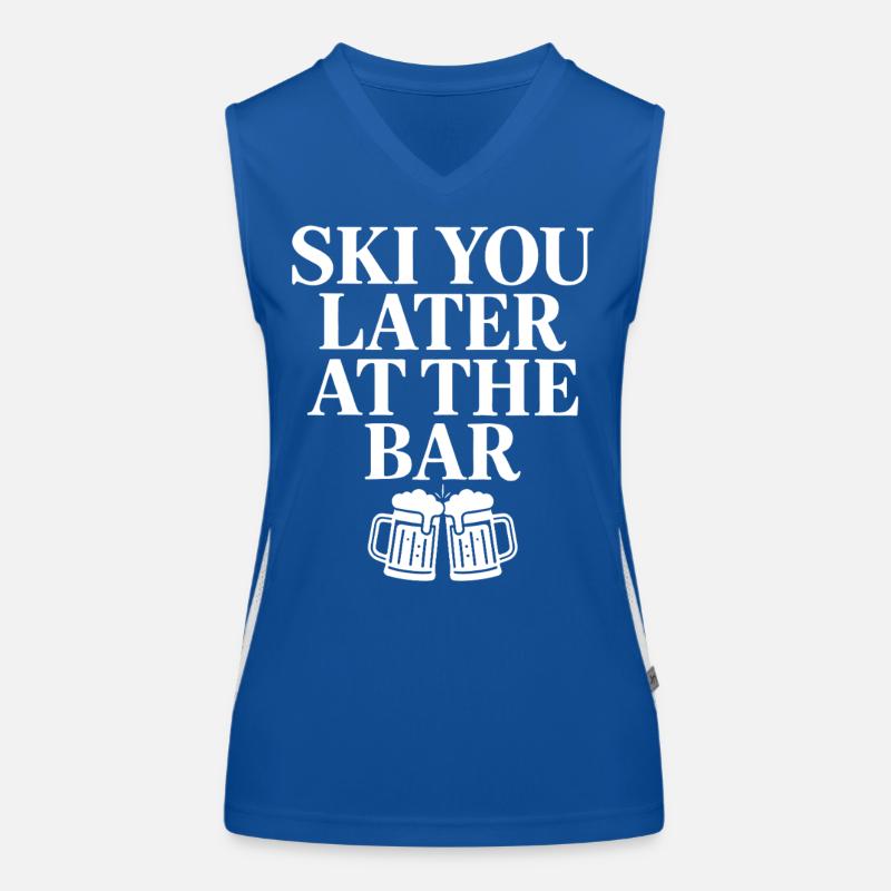 Skiez-vous plus tard au bar Débardeur respirant contrasté Femme