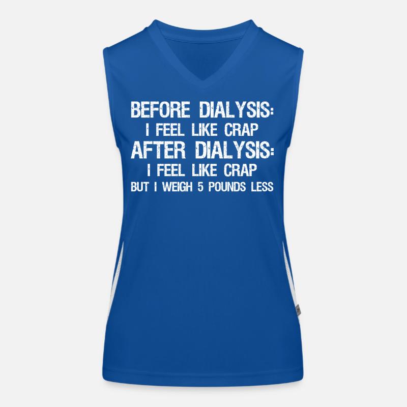 Vor der Dialyse und nach der Dialyse Eine Dialyse Funktionelles Kontrast-Tank Top für Frauen