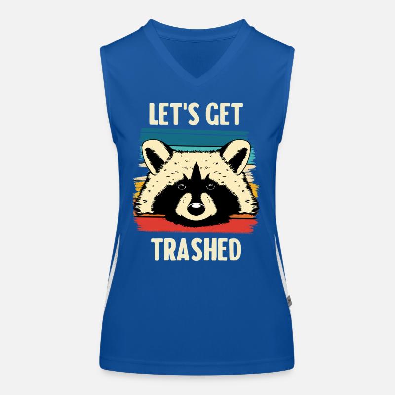 Rayures rétro raton laveur - Let’s Get Trashed Débardeur respirant contrasté Femme