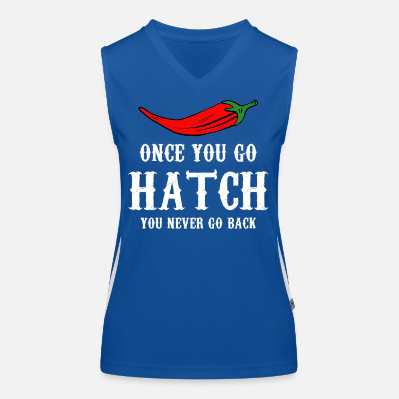 Hatch Chili Bold Typography Funktionelles Kontrast-Tank Top für Frauen