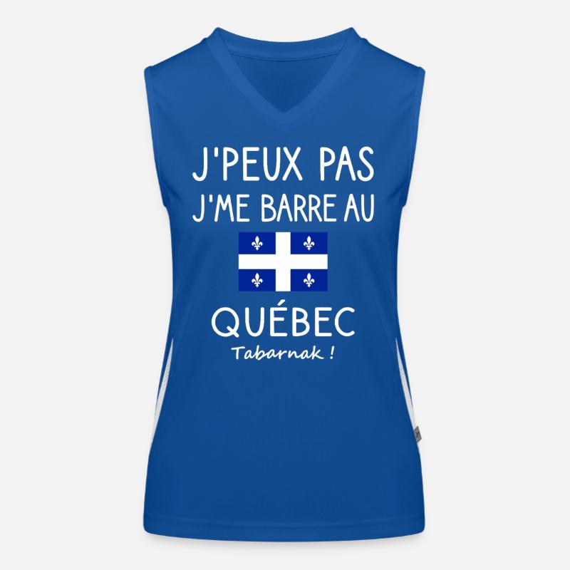 I can't I leave in Quebec francophone humor Women's Functional Contrast Tank Top
