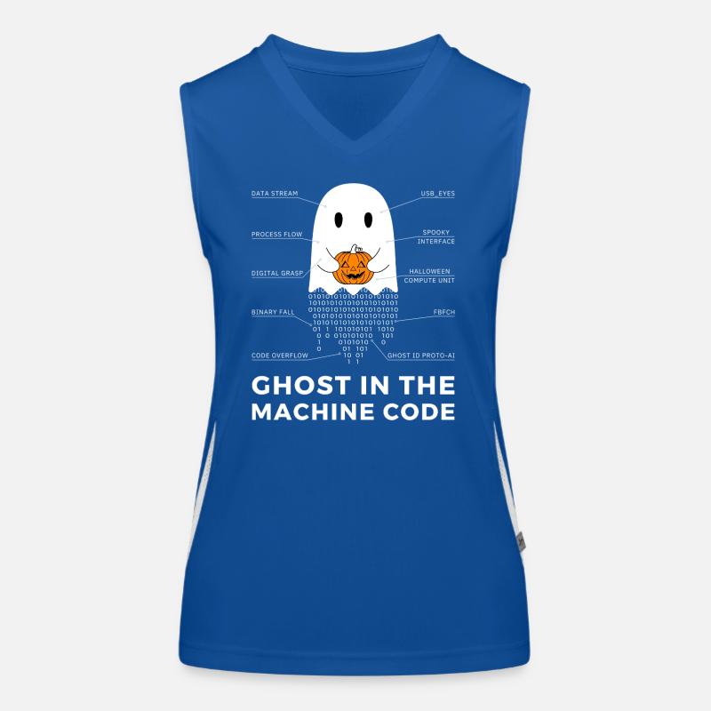 Codeur drôle, programmeur Halloween T-Shirt Débardeur respirant contrasté Femme