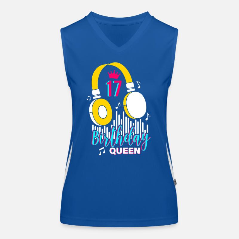 Birthday Queen 17th Birthday Women's Functional Contrast Tank Top