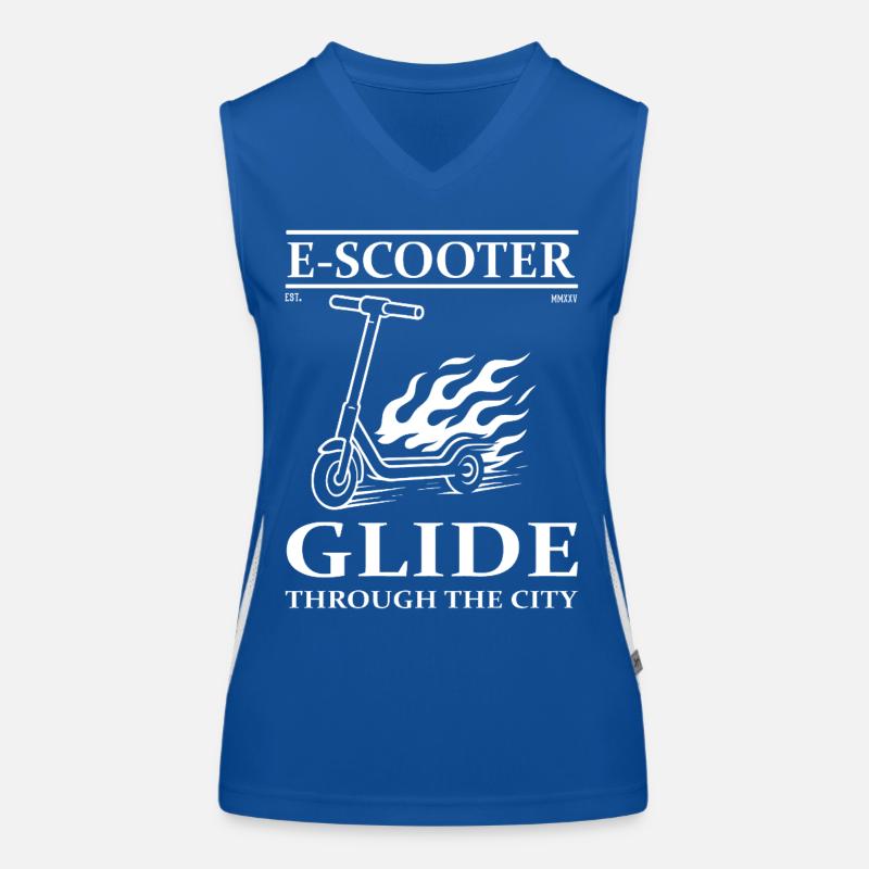 E-Scooter Design – Ride the Future Funktionelles Kontrast-Tank Top für Frauen