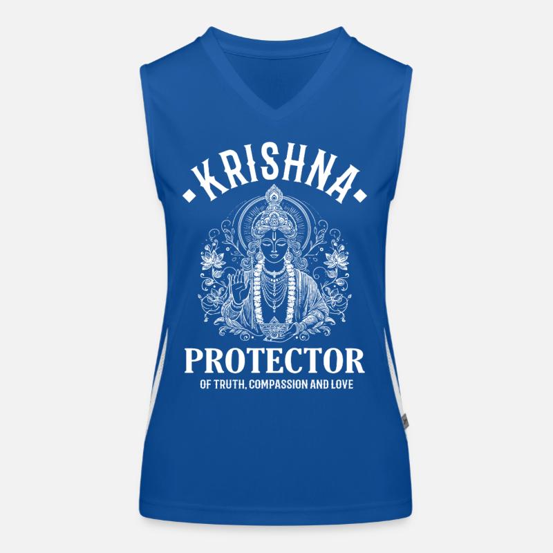 Krishna – Conception de divinité indienne Débardeur respirant contrasté Femme
