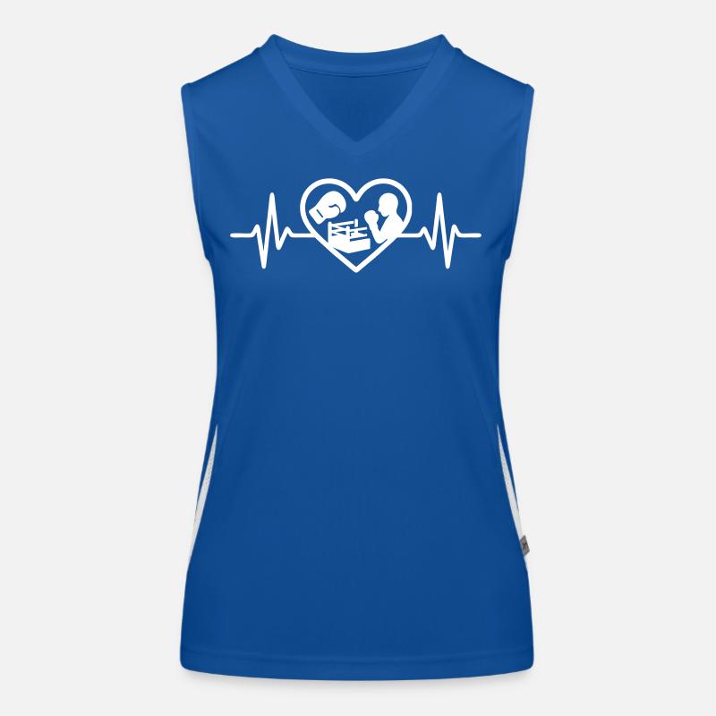 Boxen Herz Handschuh Ring Silhouette Funktionelles Kontrast-Tank Top für Frauen