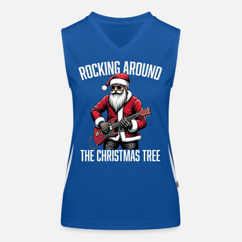 Schaukeln um den Weihnachtsbaum Funktionelles Kontrast-Tank Top für Frauen