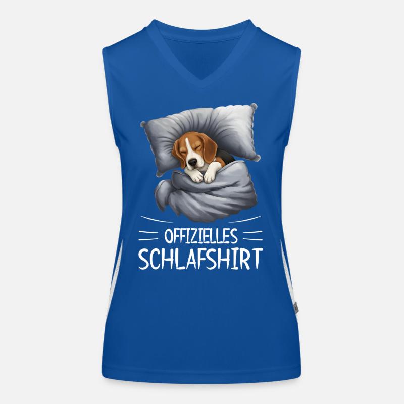 Beagle Chemise de nuit Couverture câline Débardeur respirant contrasté Femme
