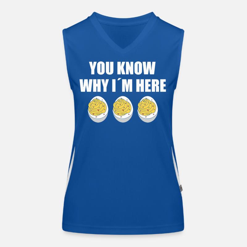 Gefüllte Eier Funktionelles Kontrast-Tank Top für Frauen