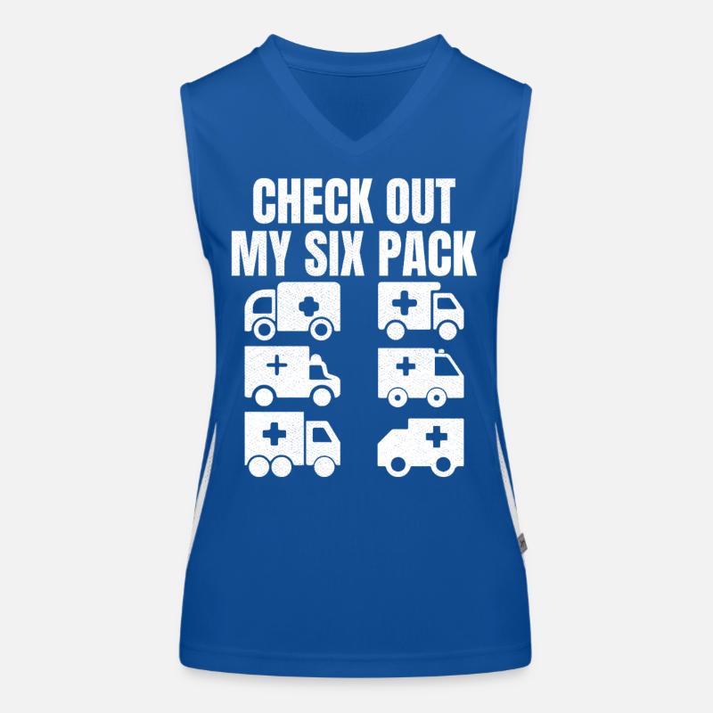 Check out my six pack Funktionelles Kontrast-Tank Top für Frauen