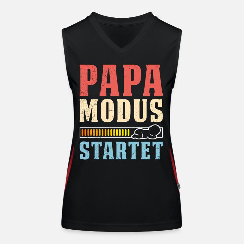 Future papa DAD MODE STARTS FUNNY Débardeur respirant contrasté Femme