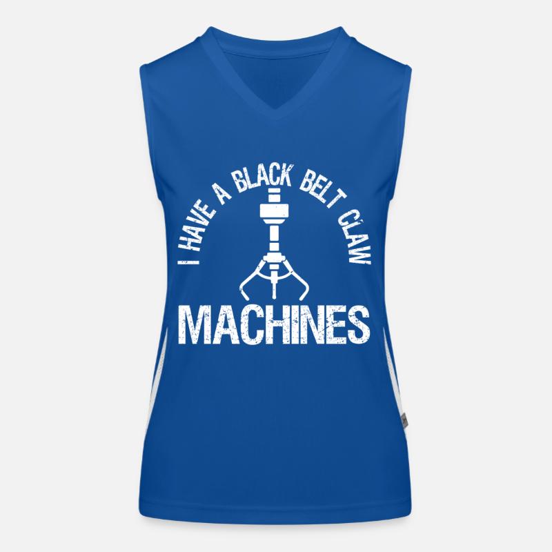 I have a black belt claw machine Funktionelles Kontrast-Tank Top für Frauen