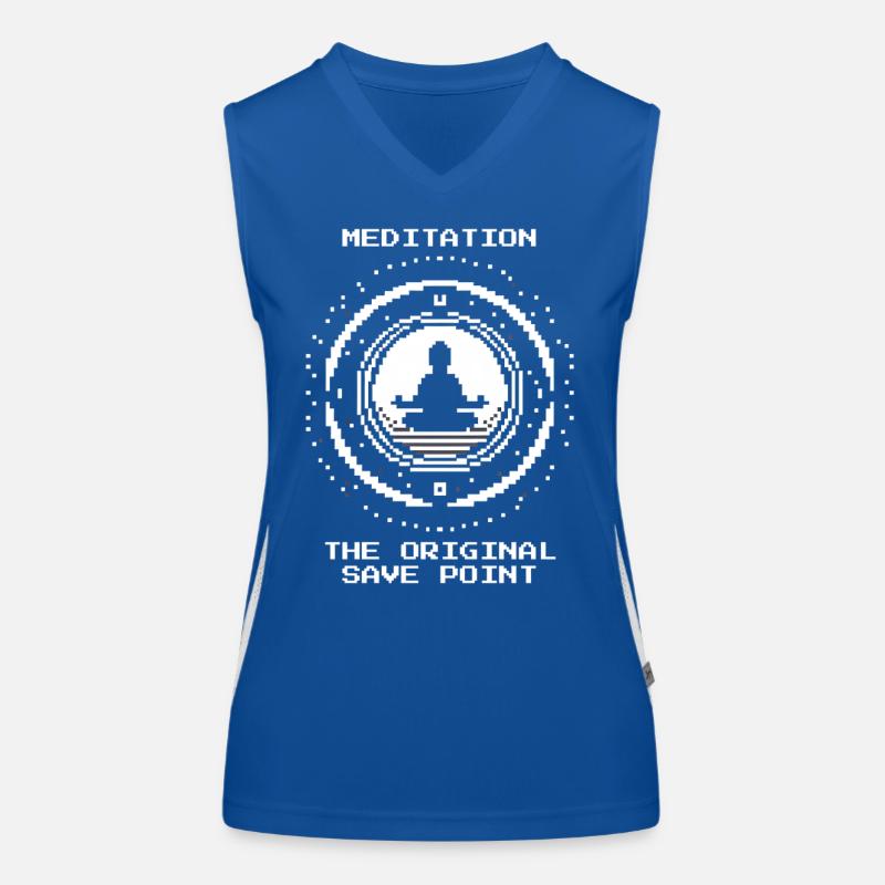 Meditation: der Savepoint | Achtsamkeit, Zen Funktionelles Kontrast-Tank Top für Frauen