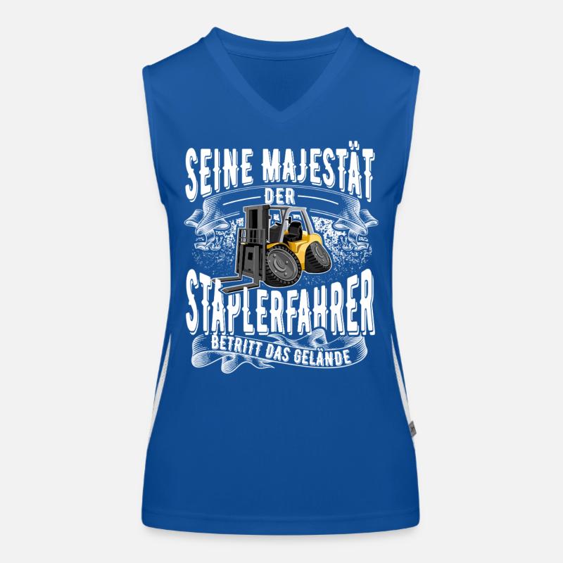 Forklift driver Women's Functional Contrast Tank Top