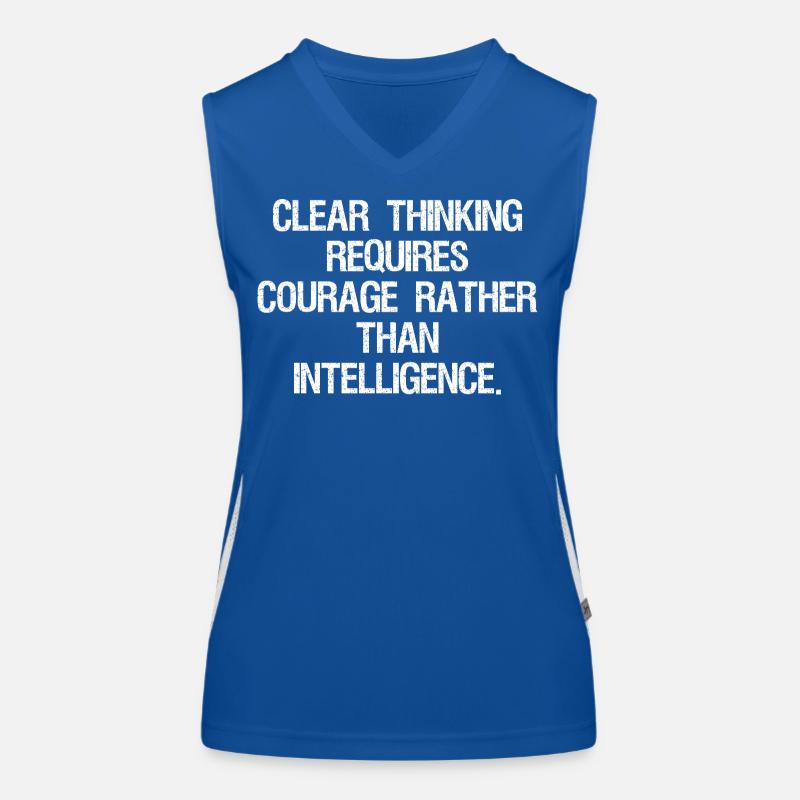 clear thinking requires courage rather than int Funktionelles Kontrast-Tank Top für Frauen