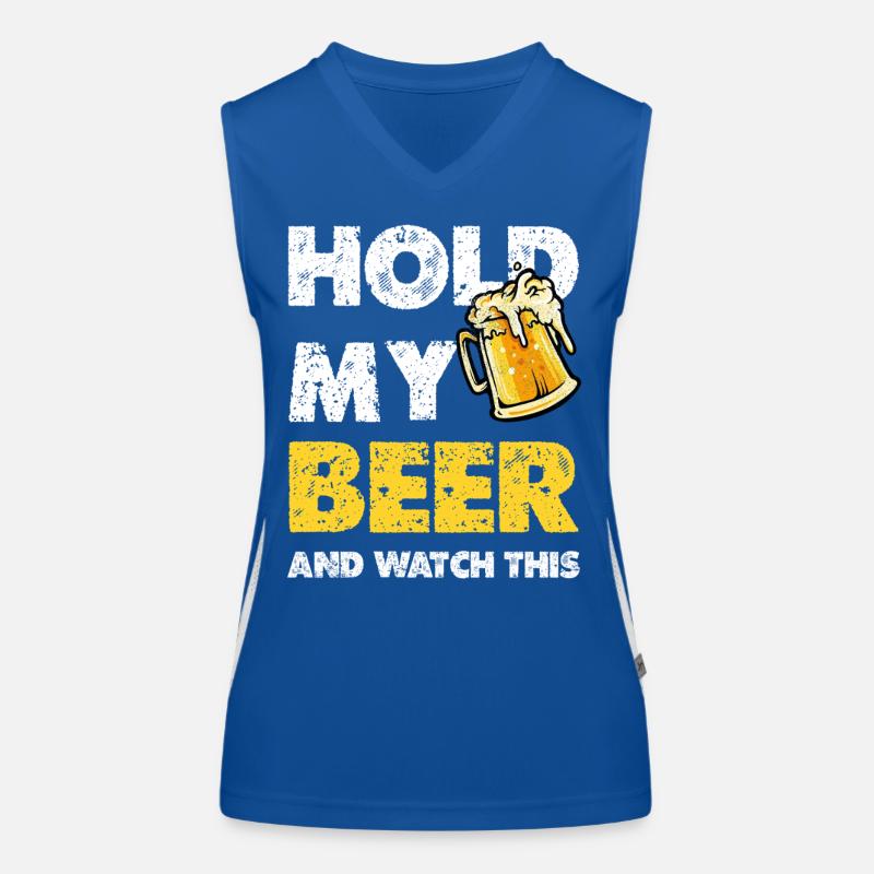 Hold My Beer Saying Chope de bière Débardeur respirant contrasté Femme