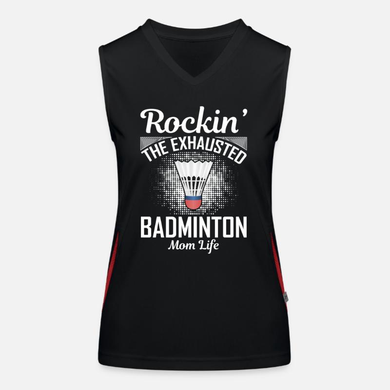 Badminton Mama Funktionelles Kontrast-Tank Top für Frauen