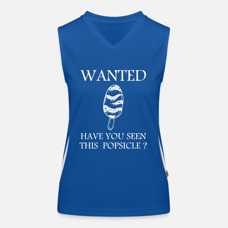 Wanted Eis Shirt – Lustiges Sommer Design Funktionelles Kontrast-Tank Top für Frauen