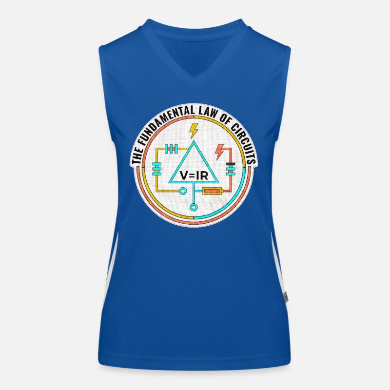 Gift for Electrical Engineer, Funny Circuits Shirt Women's Functional Contrast Tank Top