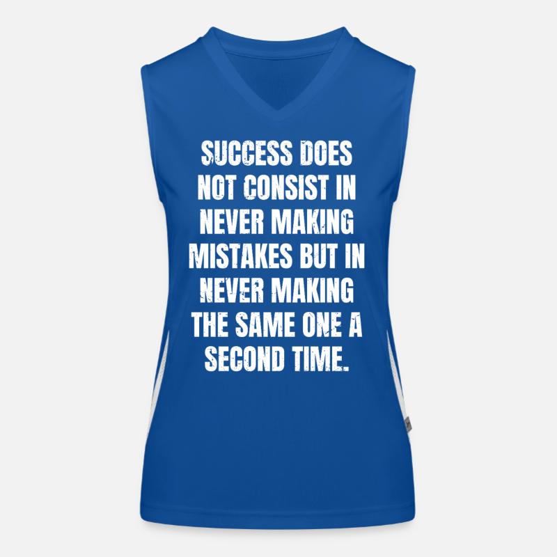 success does not consist in never making mistakes Funktionelles Kontrast-Tank Top für Frauen