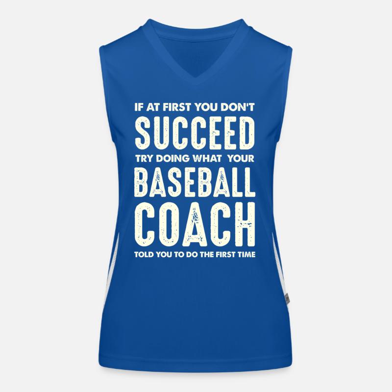 Success through Coach Instructions in Baseball Women's Functional Contrast Tank Top