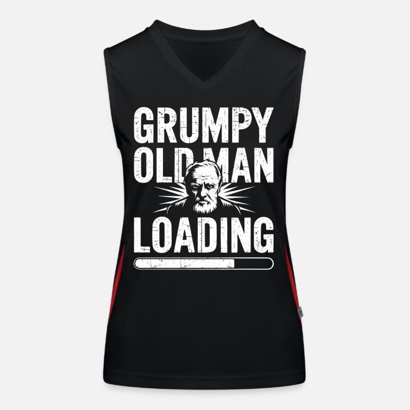 GrumpyOldMan Loading Bar Women's Functional Contrast Tank Top