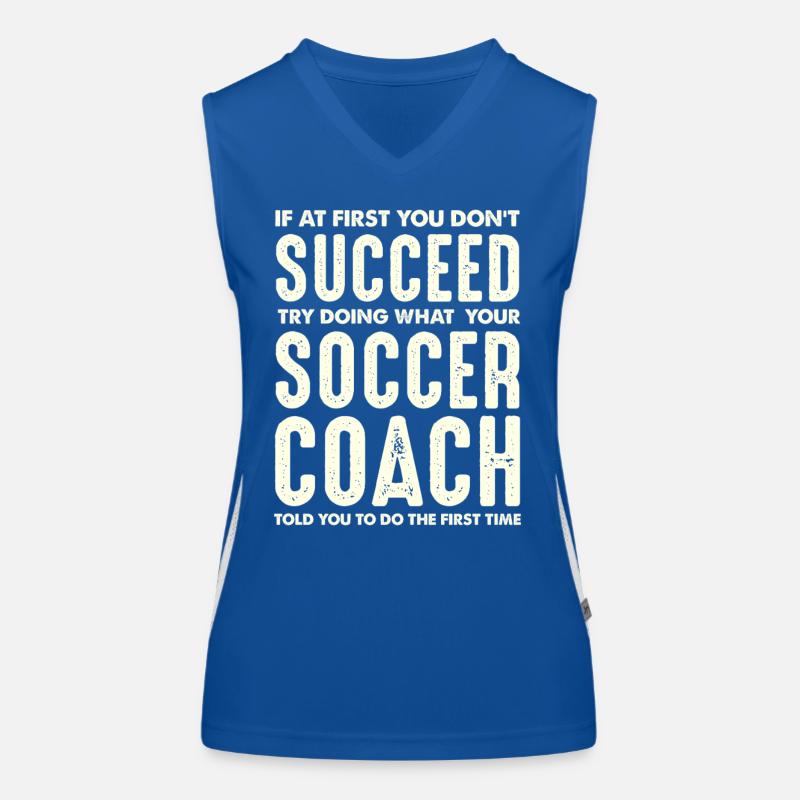 Erstversuch gescheitert – Coach Spruch Funktionelles Kontrast-Tank Top für Frauen