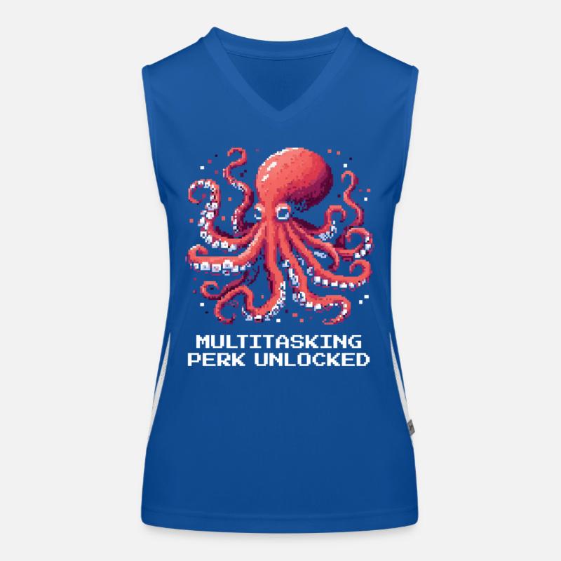 Capacité multitâche débloquée | Pieuvre Débardeur respirant contrasté Femme