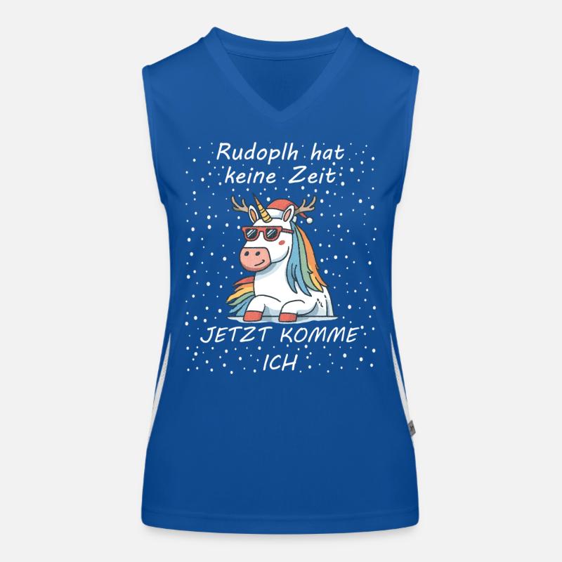 Rudolph has no time – Here I come Women's Functional Contrast Tank Top