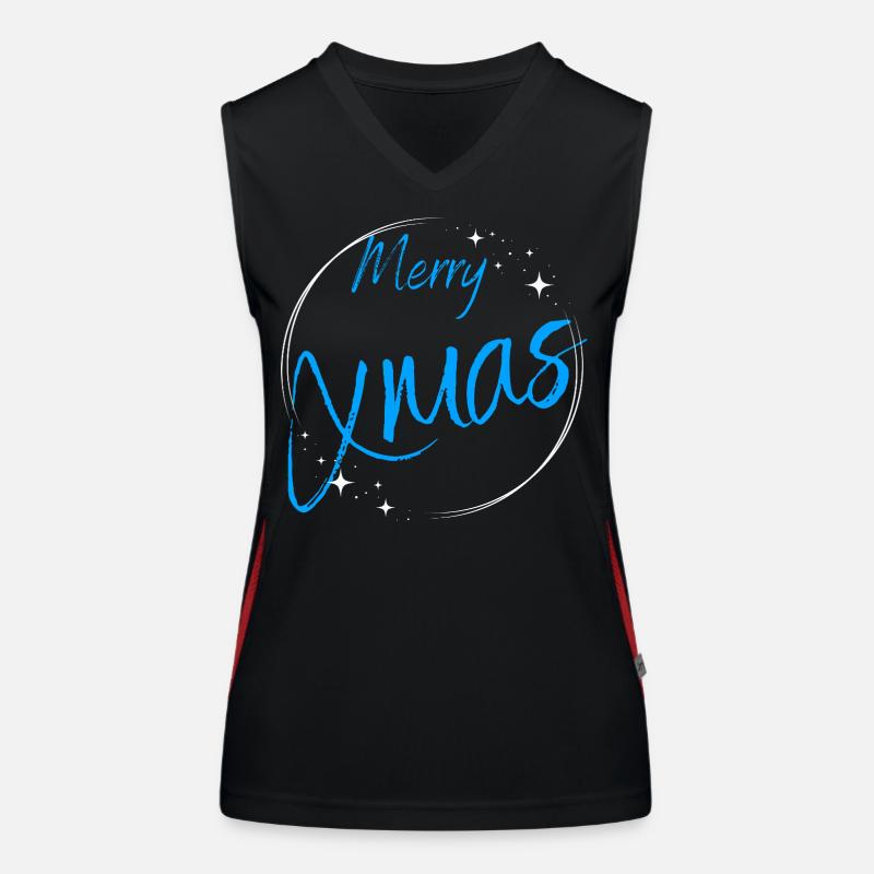 Joyeux Noël Script Circle Débardeur respirant contrasté Femme