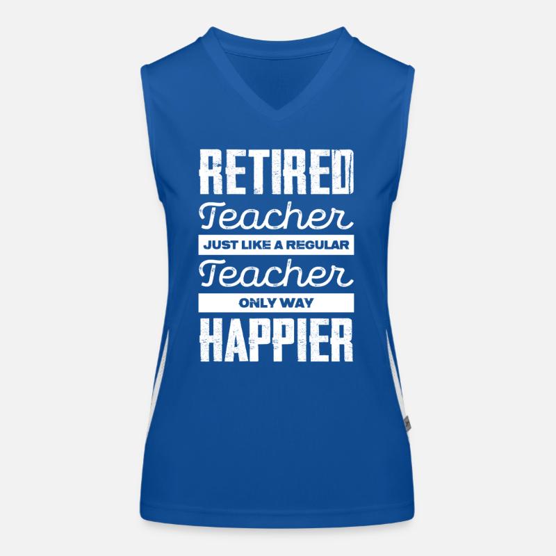 Enseignant à la retraite Dire Chemise Débardeur respirant contrasté Femme