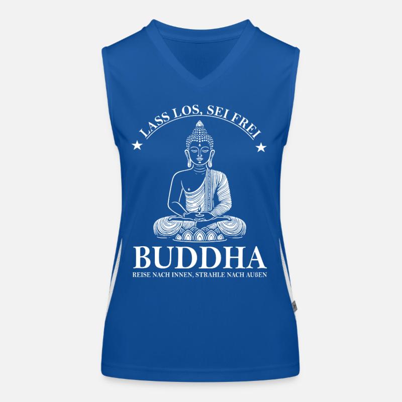 Buddha – Let go, be free Design Women's Functional Contrast Tank Top