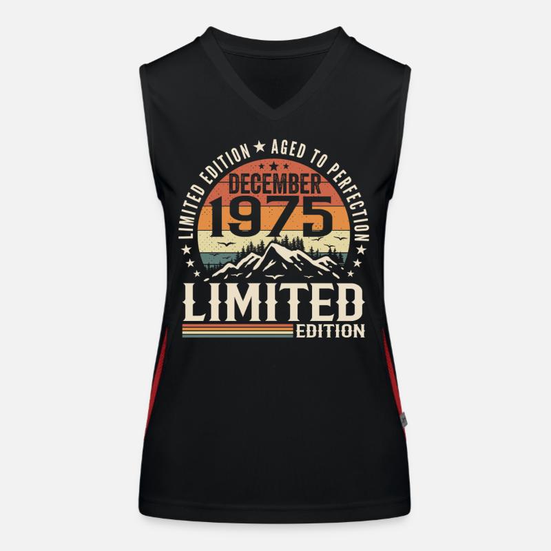 December 1975 - Women's Functional Contrast Tank Top - black/red