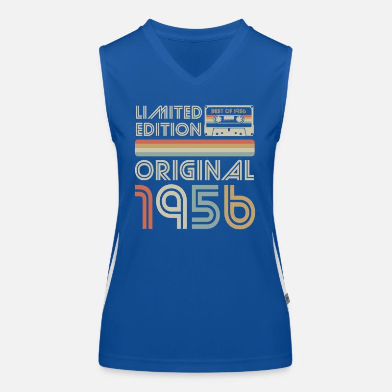 Limitierte Original 1956 Retro Kassette Funktionelles Kontrast-Tank Top für Frauen