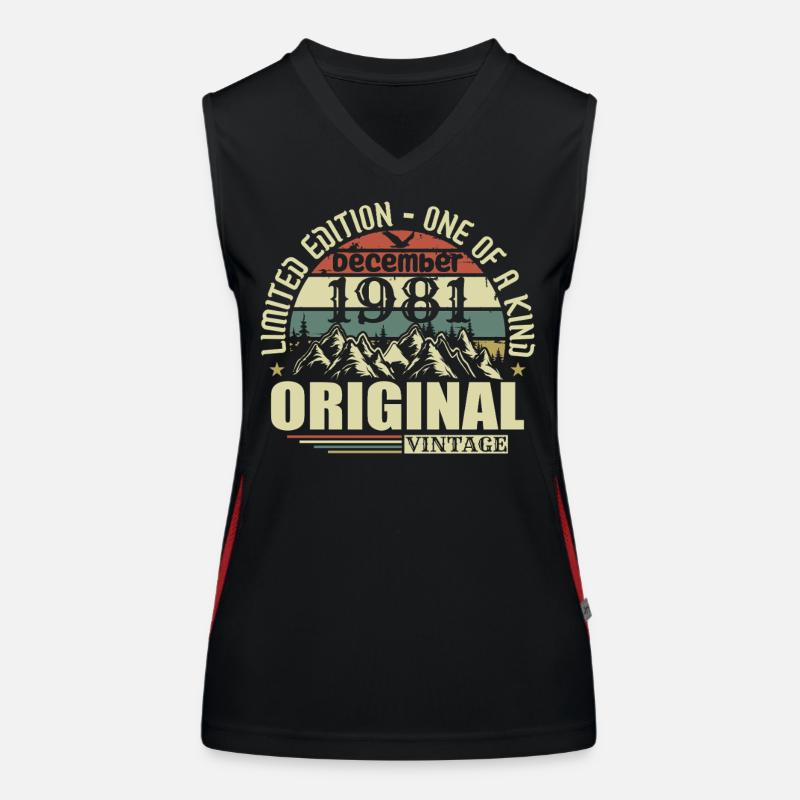 December 1981 December Anniversary December 1981 Women's Functional Contrast Tank Top
